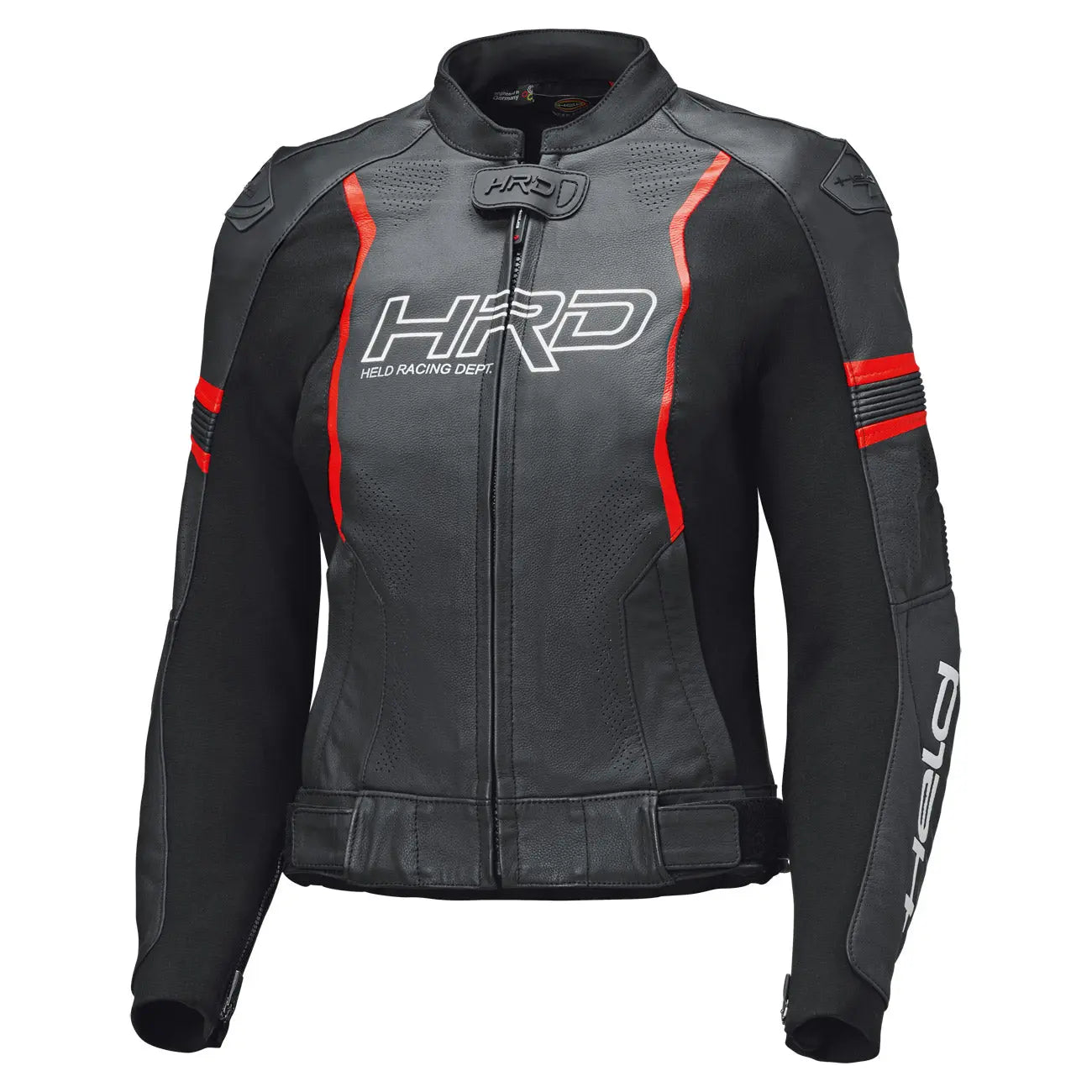 Held Street Rocket 4 Top Ladies Leather Jacket Black / Neon Red - FREE UK Shipping, FREE 365 Day Returns | Moto Central