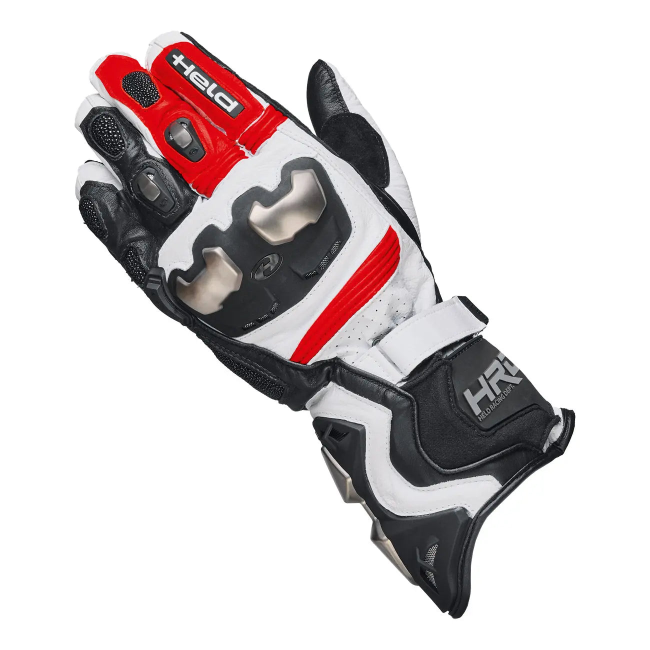 Held Titan XR2 Leather Gloves Black / White / Red - FREE UK Shipping, FREE 365 Day Returns | Moto Central