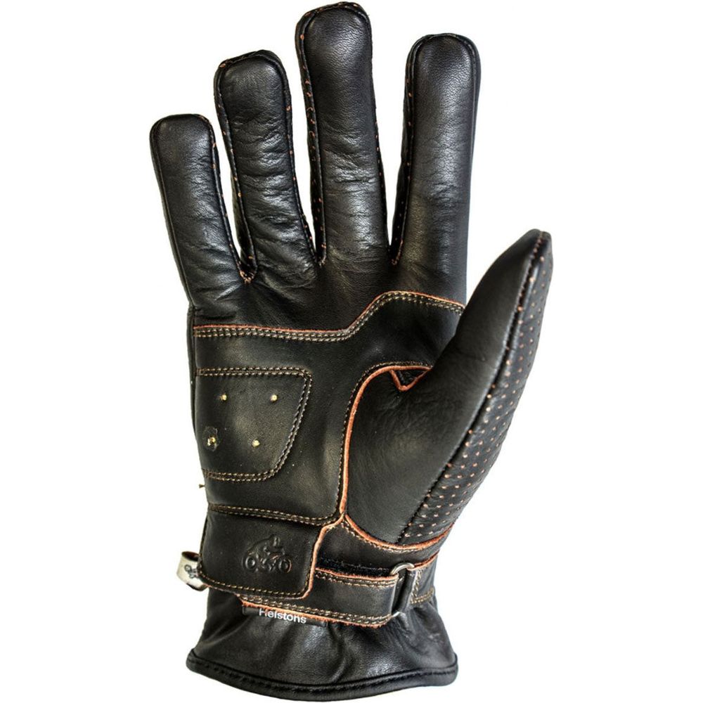 Helstons Basic Summer Perforated Leather Gloves Brown