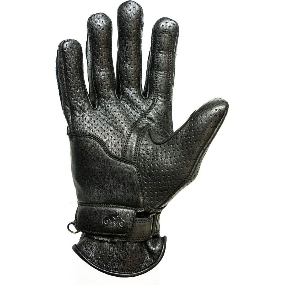 Helstons Corporate Summer Perforated Leather Gloves Black