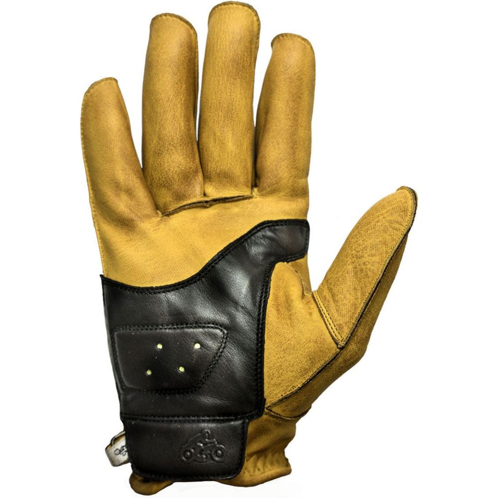 Helstons Hiro Summer Leather Gloves Gold / Black