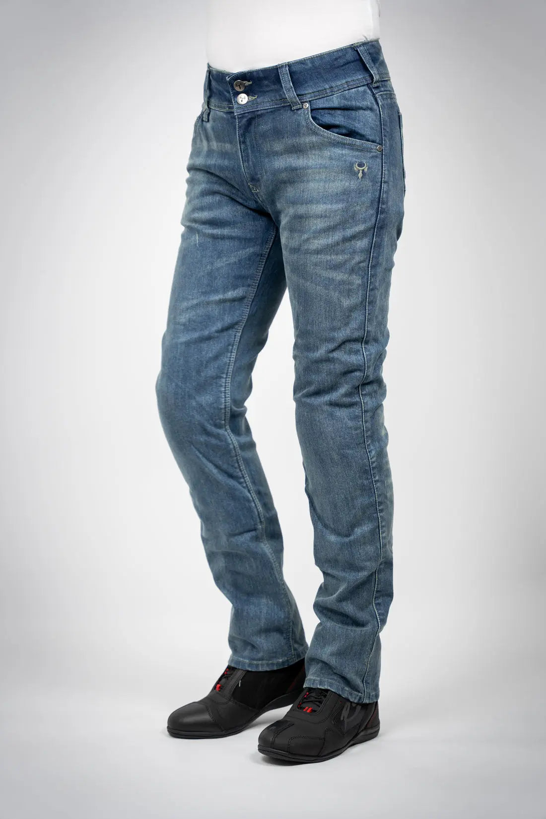 Bull-it Heron Ladies Easy Fit Denim Jeans Steel Blue - FREE UK Shipping, FREE 365 Day Returns | Moto Central