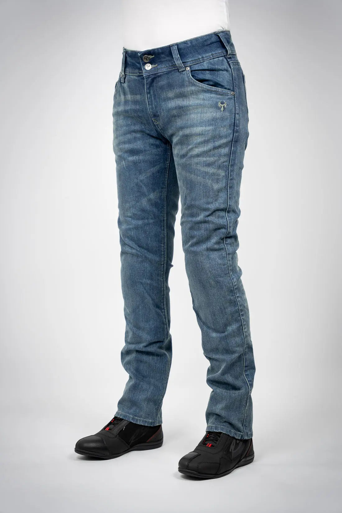 Bull-it Heron Ladies Easy Fit Denim Jeans Steel Blue - FREE UK Shipping, FREE 365 Day Returns | Moto Central