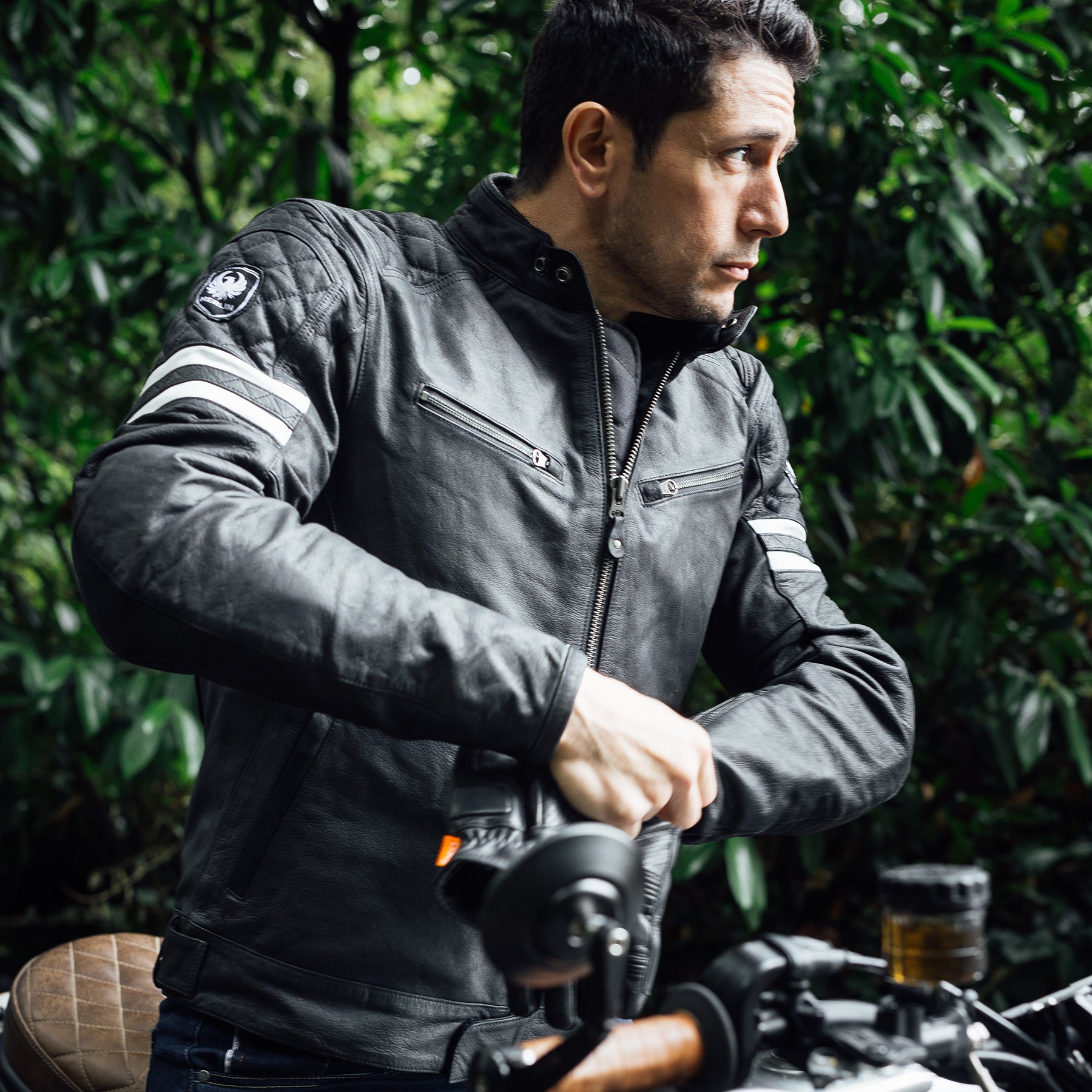 Merlin Hixon 2 D3O Leather Jacket Black FREE UK Delivery, FREE 365 Day Returns | Moto Central