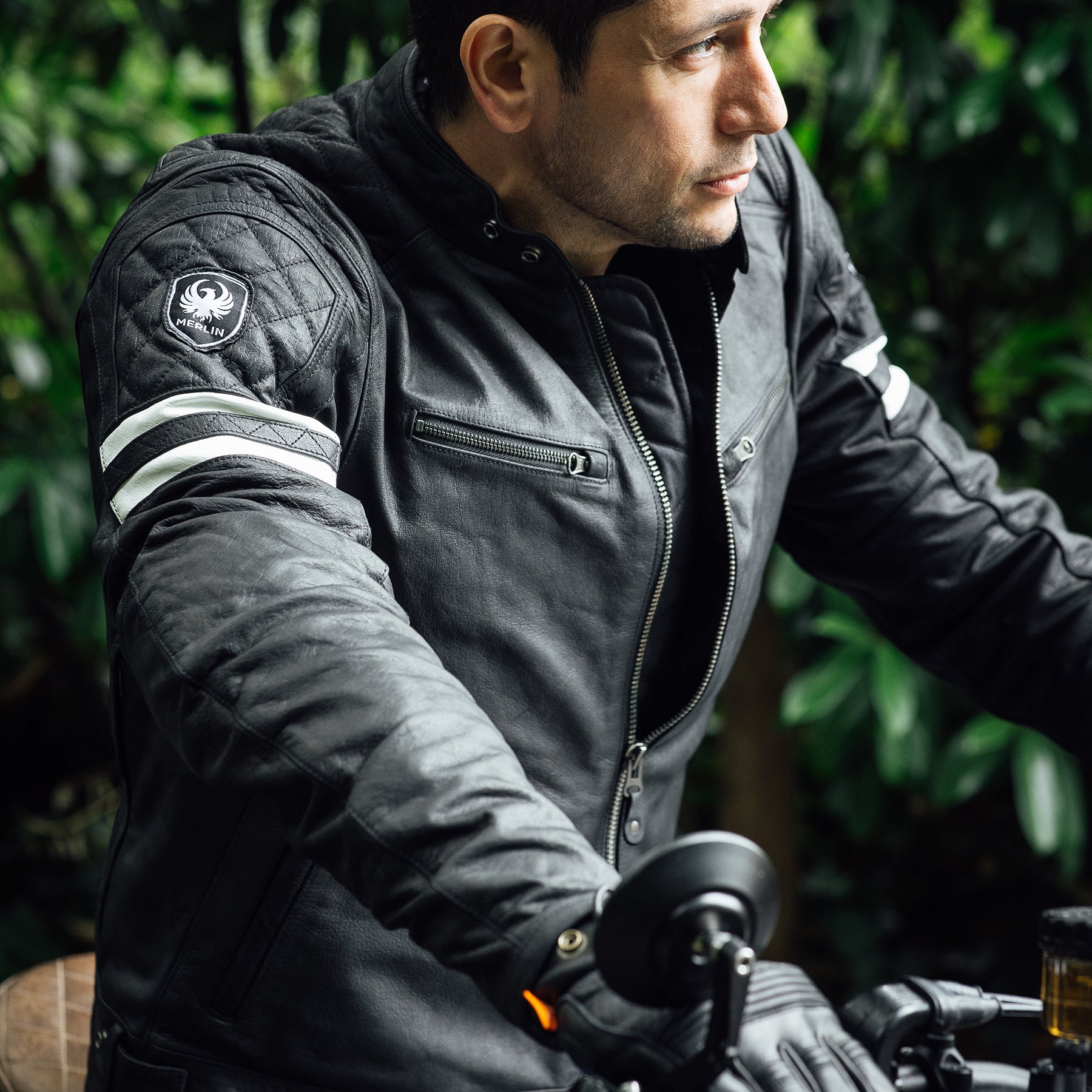 Merlin Hixon 2 D3O Leather Jacket Black FREE UK Delivery, FREE 365 Day Returns | Moto Central