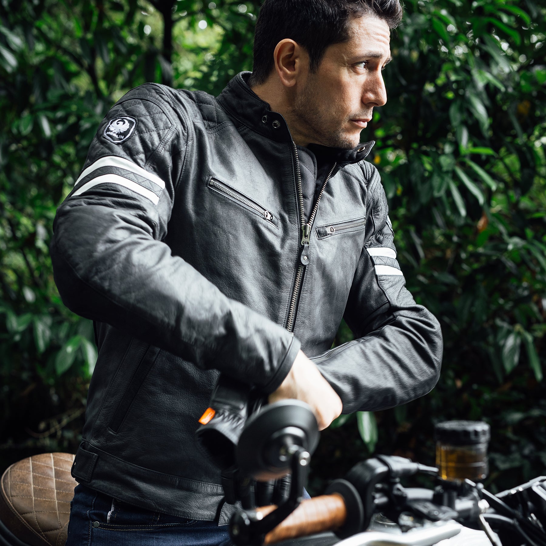 Merlin Hixon 2 D3O Leather Jacket Black FREE UK Delivery, FREE 365 Day Returns | Moto Central