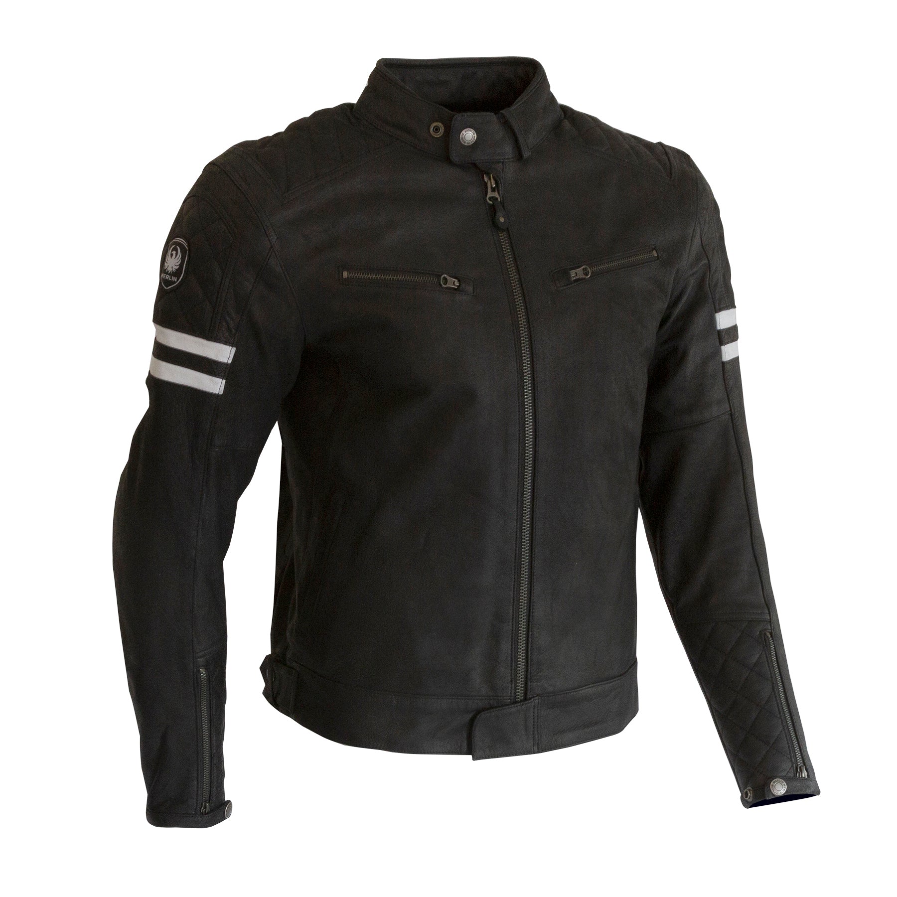 Merlin Hixon 2 D3O Leather Jacket Black FREE UK Delivery, FREE 365 Day Returns | Moto Central