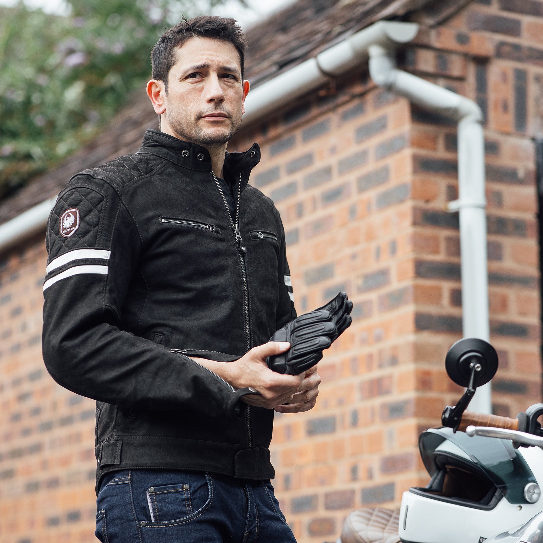 Merlin Hixon 2 D3O Leather Jacket Brown FREE UK Delivery, FREE 365 Day Returns | Moto Central