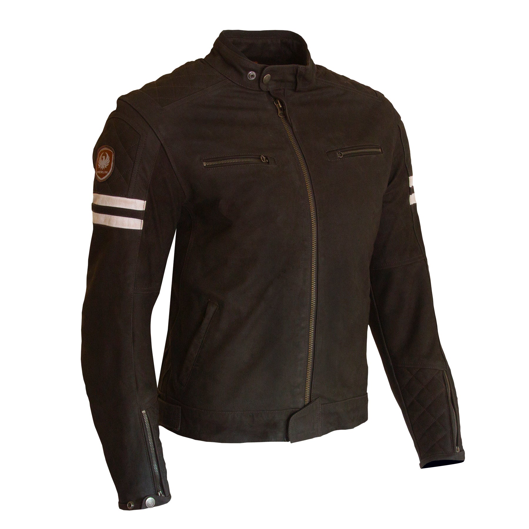 Merlin Hixon 2 D3O Leather Jacket Brown FREE UK Delivery, FREE 365 Day Returns | Moto Central
