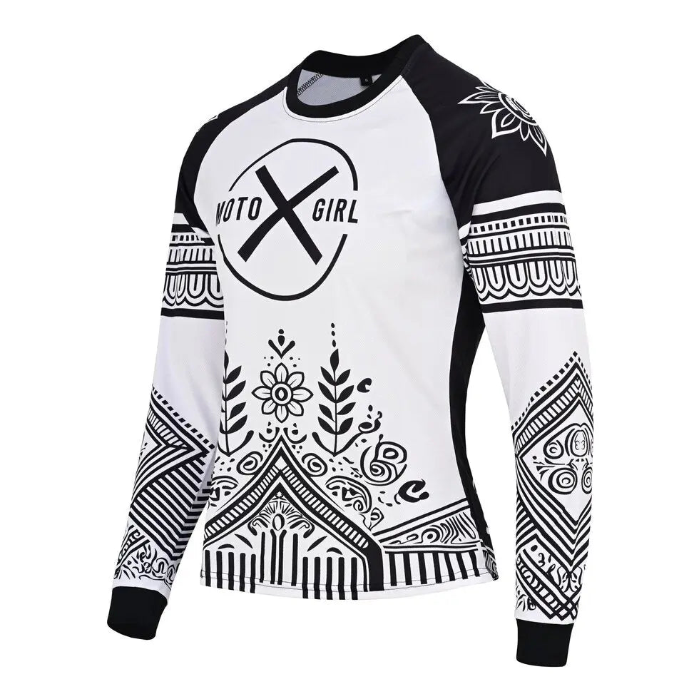 MotoGirl Henna Ladies MX Jersey White / Black FREE UK Delivery, FREE 365 Day Returns | Moto Central