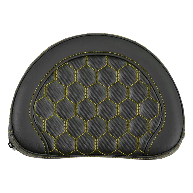 Saddlemen RoadSofa Sissy Bar Pad Black / Gold – motorcycle sissy-bar pad – front view