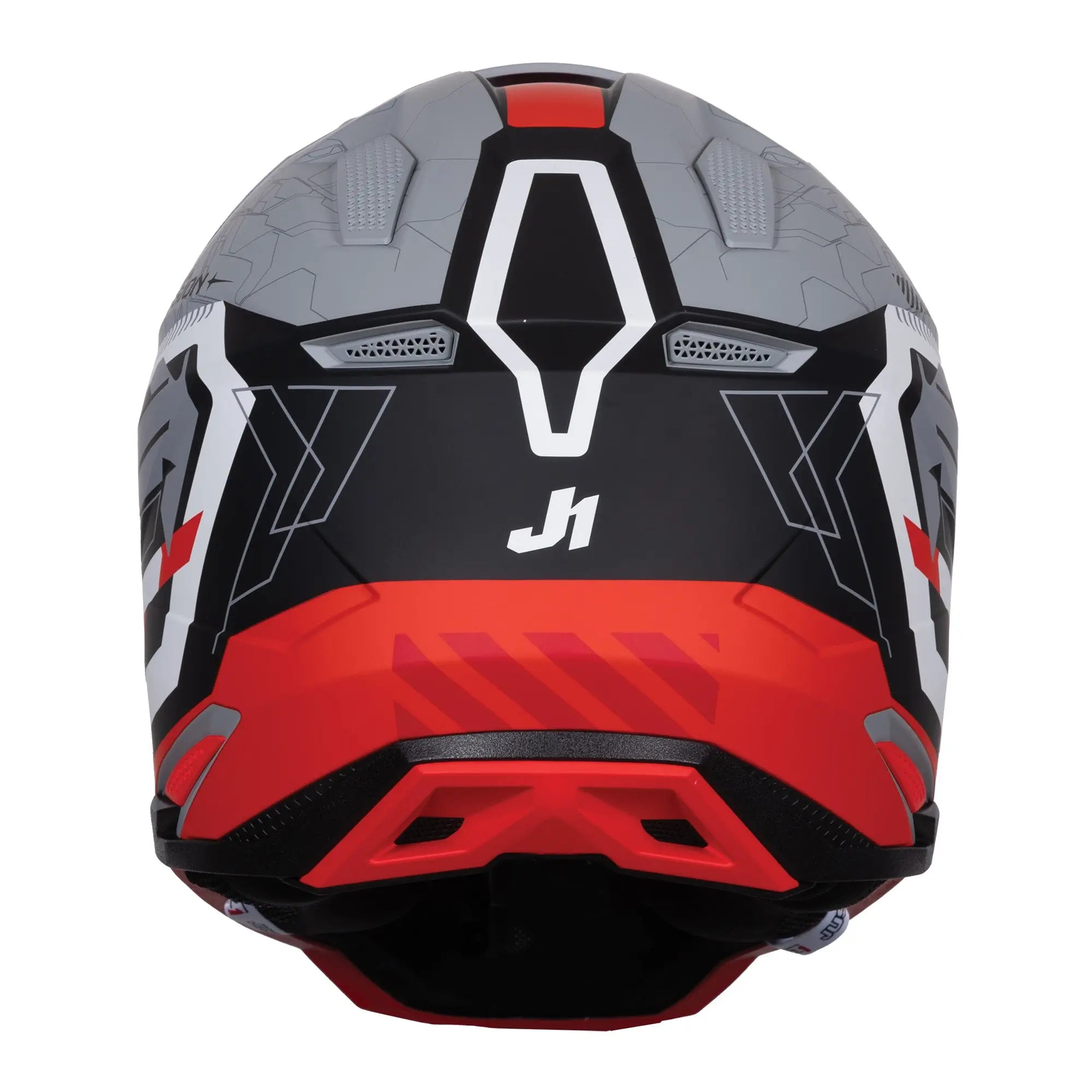 Just1 J40 Mission Red / Matt Grey FREE UK Delivery, FREE 365 Day Returns | Moto Central