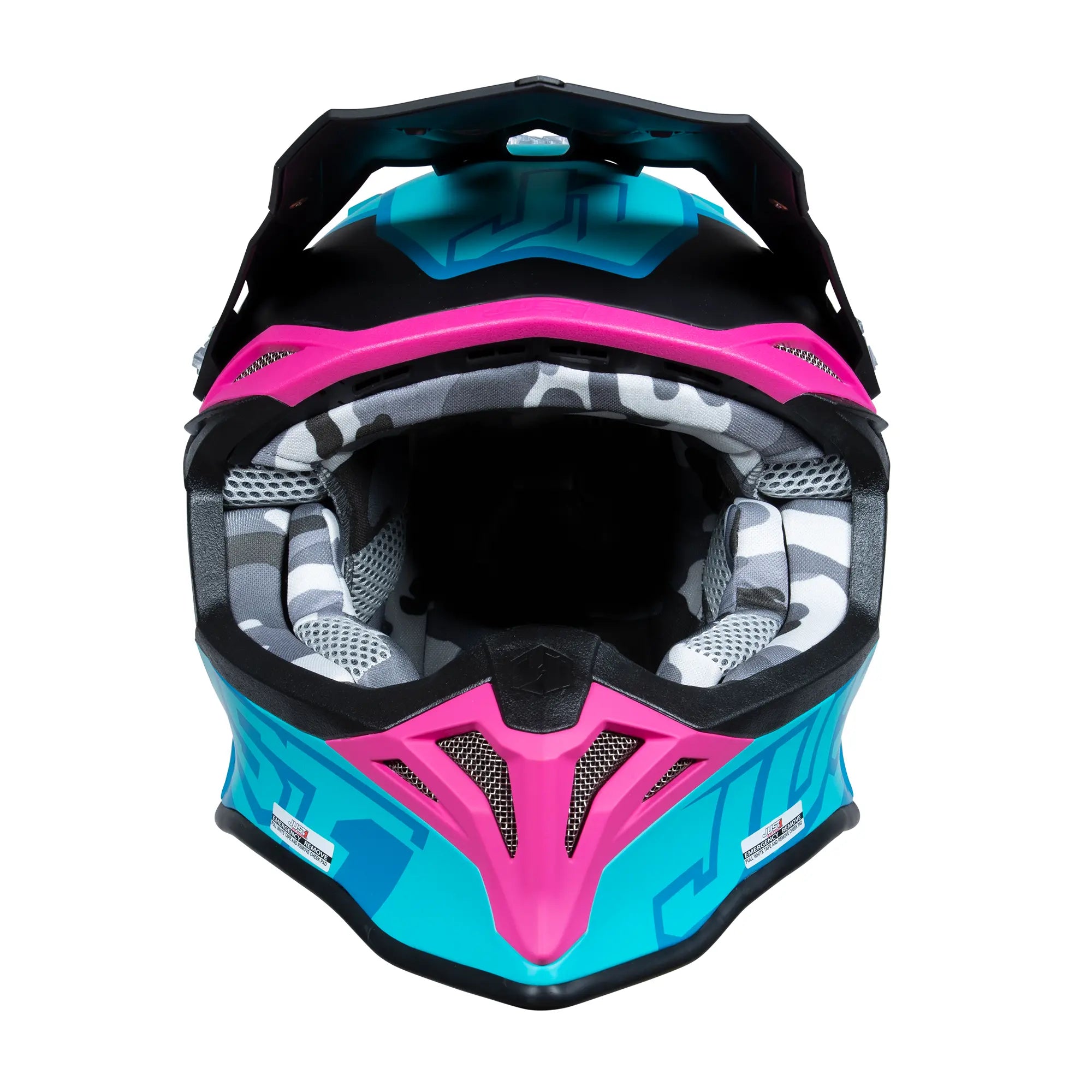 Just1 J39 Thruster Petrol Blue / Fuxia Black FREE UK Delivery, FREE 365 Day Returns | Moto Central