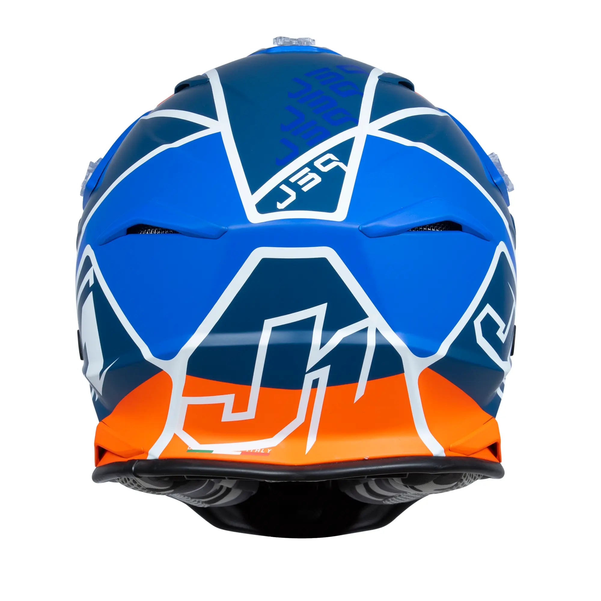 Just1 J39 Thruster White / Fluo Orange / Blue FREE UK Delivery, FREE 365 Day Returns | Moto Central