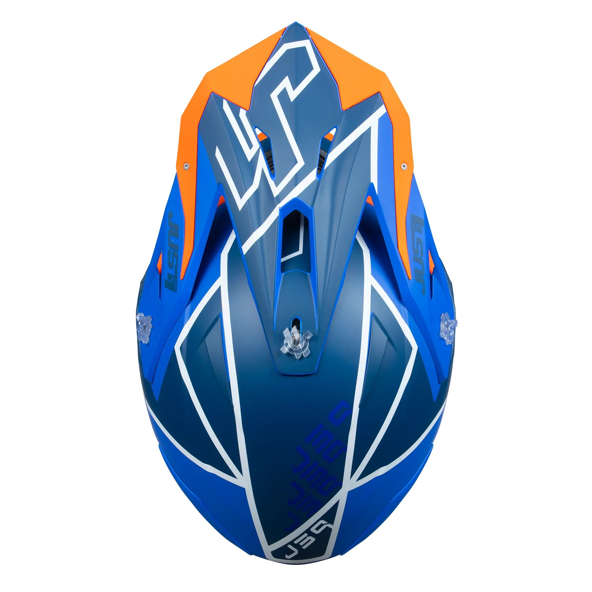 Just1 J39 Thruster White / Fluo Orange / Blue FREE UK Delivery, FREE 365 Day Returns | Moto Central