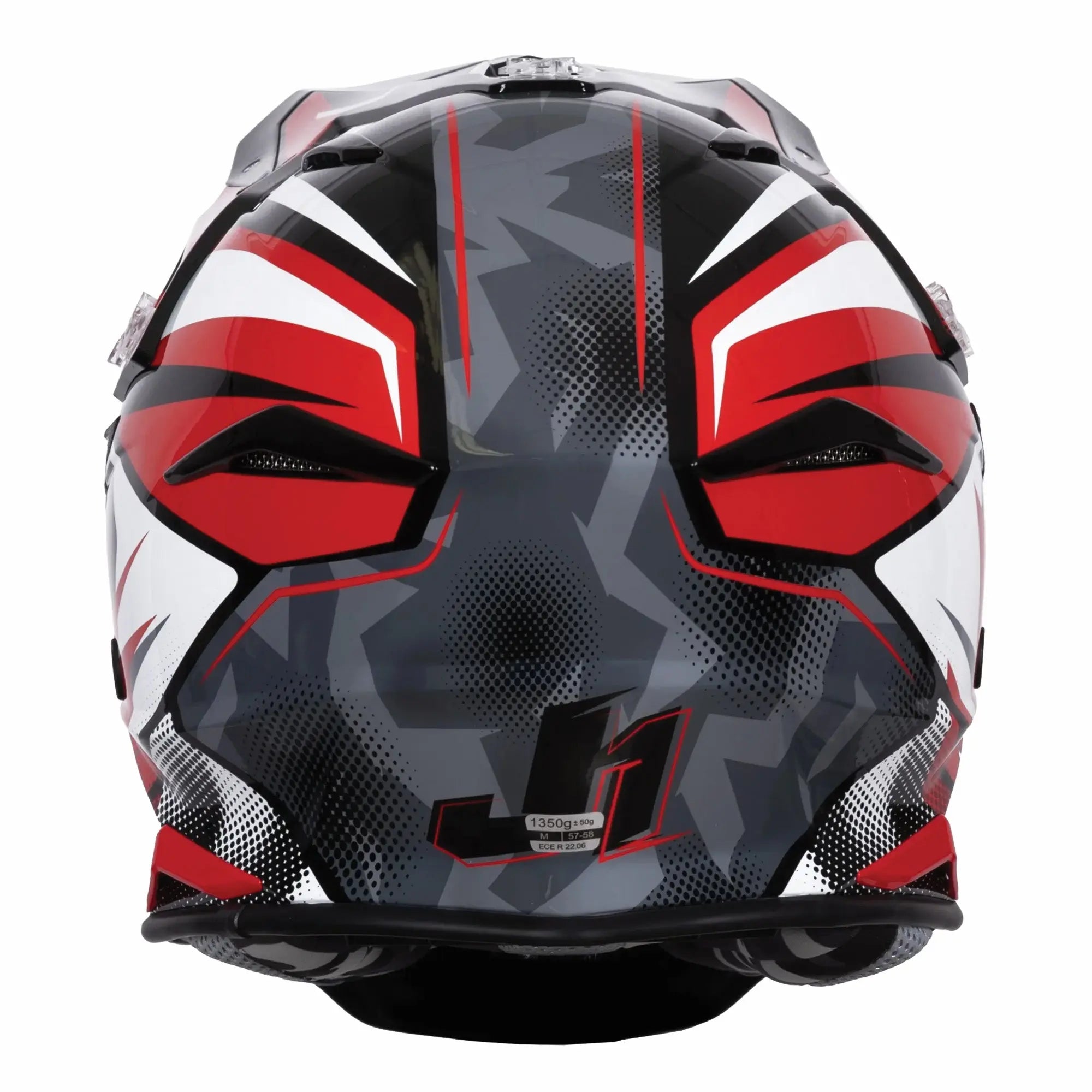 Just1 J39 Revo Red / White / Gloss Black FREE UK Delivery, FREE 365 Day Returns | Moto Central