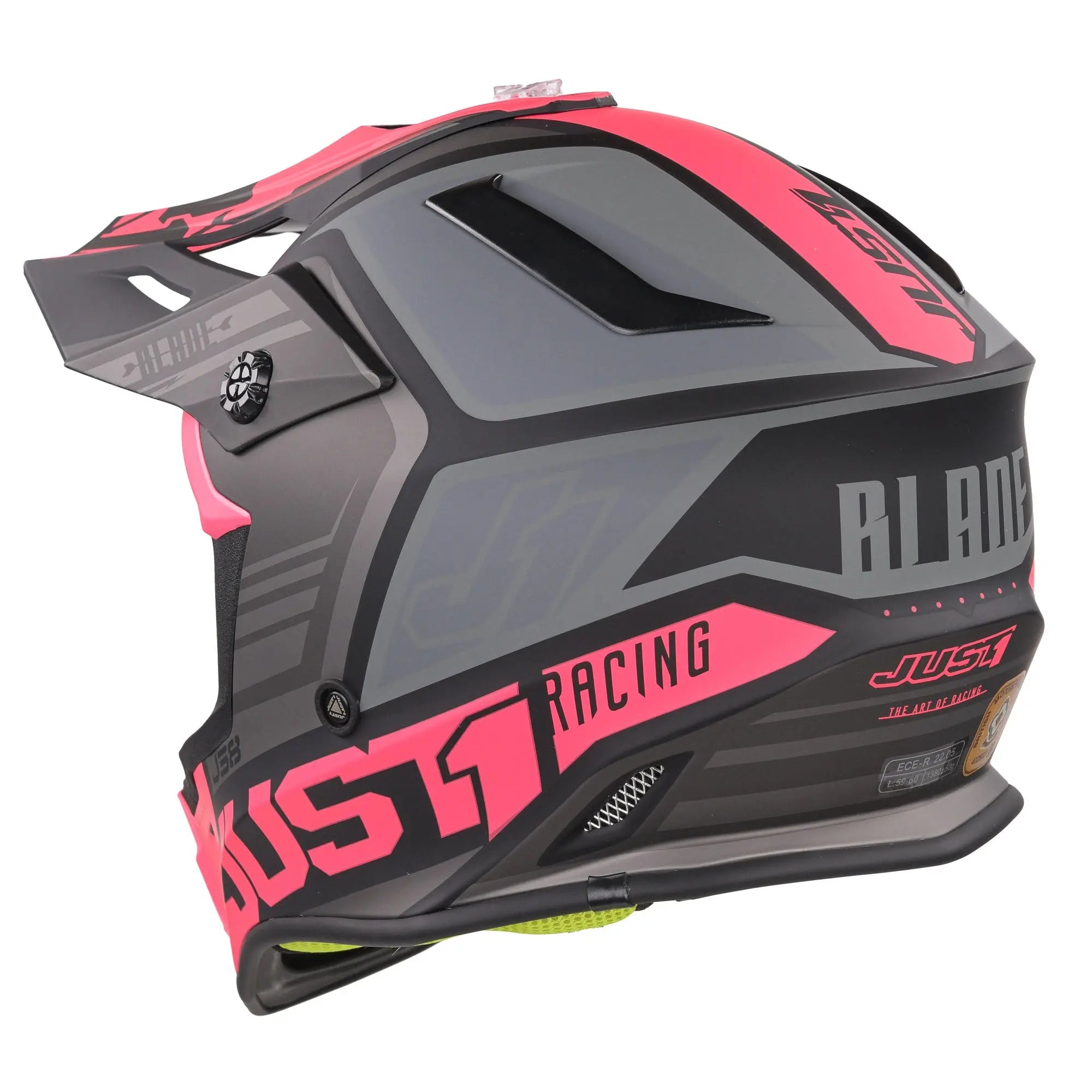 Just1 J38 MX Helmet Blade Matt Fluo Fuchsia / Black - FREE UK Shipping, FREE 365 Day Returns | Moto Central
