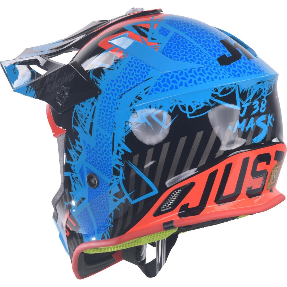 Just1 J38 MX Mask Blue / Red / Gloss Black