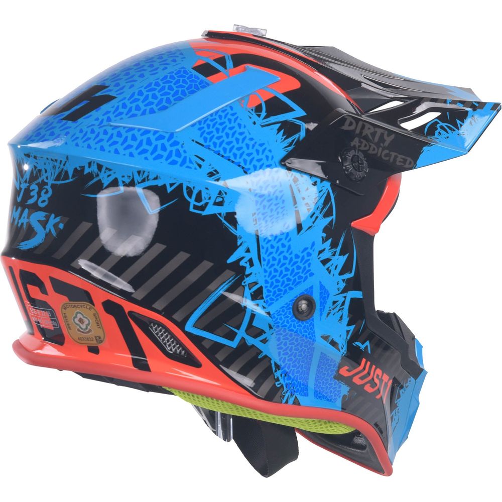 Just1 J38 MX Mask Blue / Red / Gloss Black