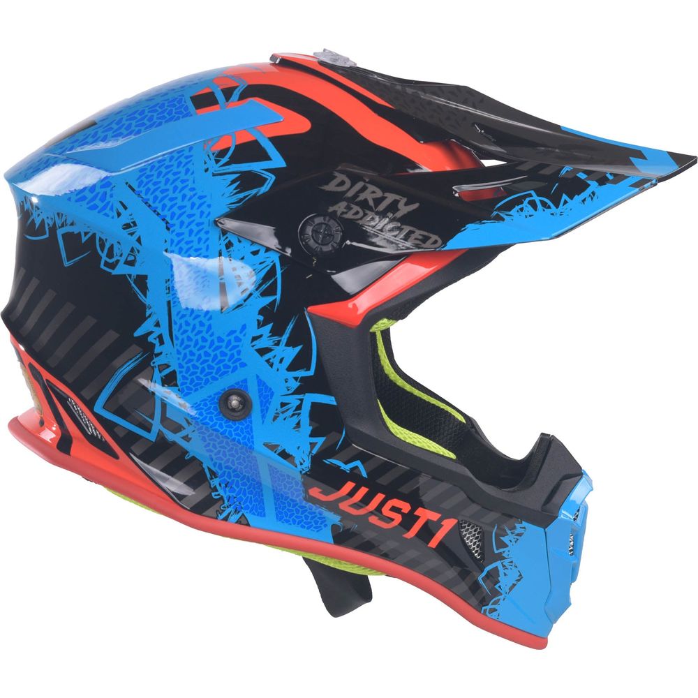 Just1 J38 MX Mask Blue / Red / Gloss Black