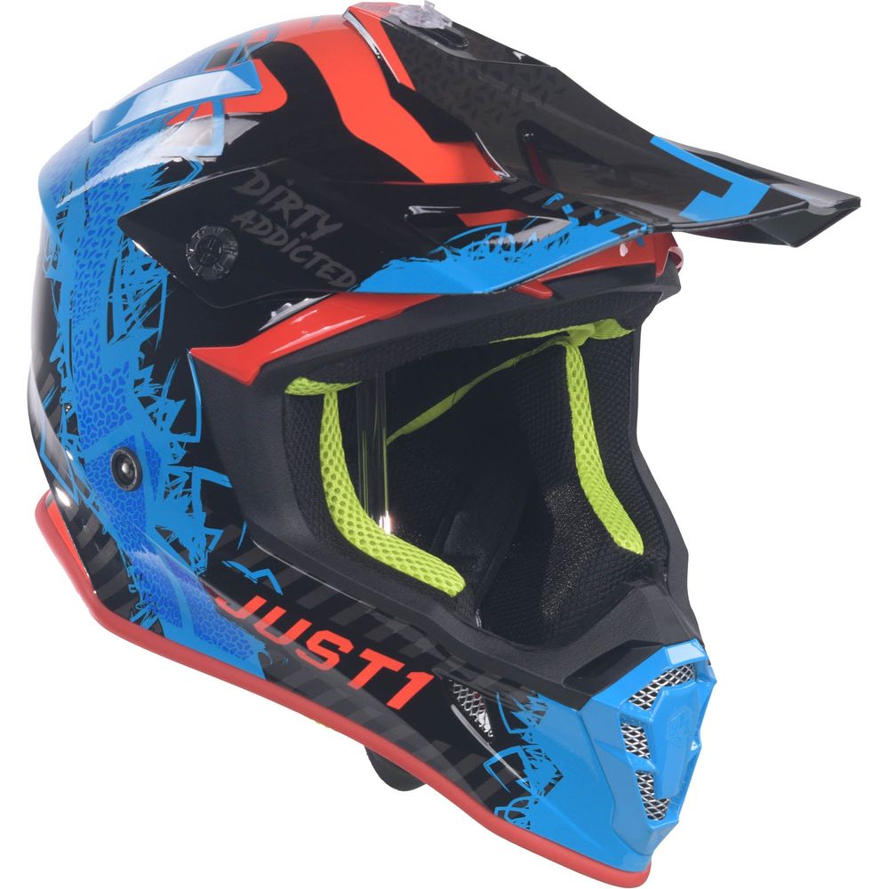 Just1 J38 MX Mask Blue / Red / Gloss Black