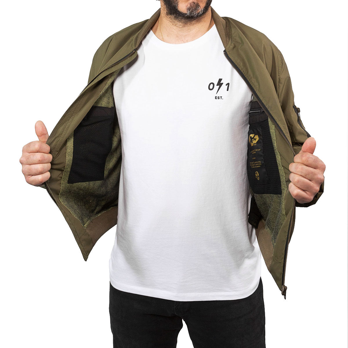 John Doe Flight Textile Jacket With XTM Aramid Fibre Olive Green