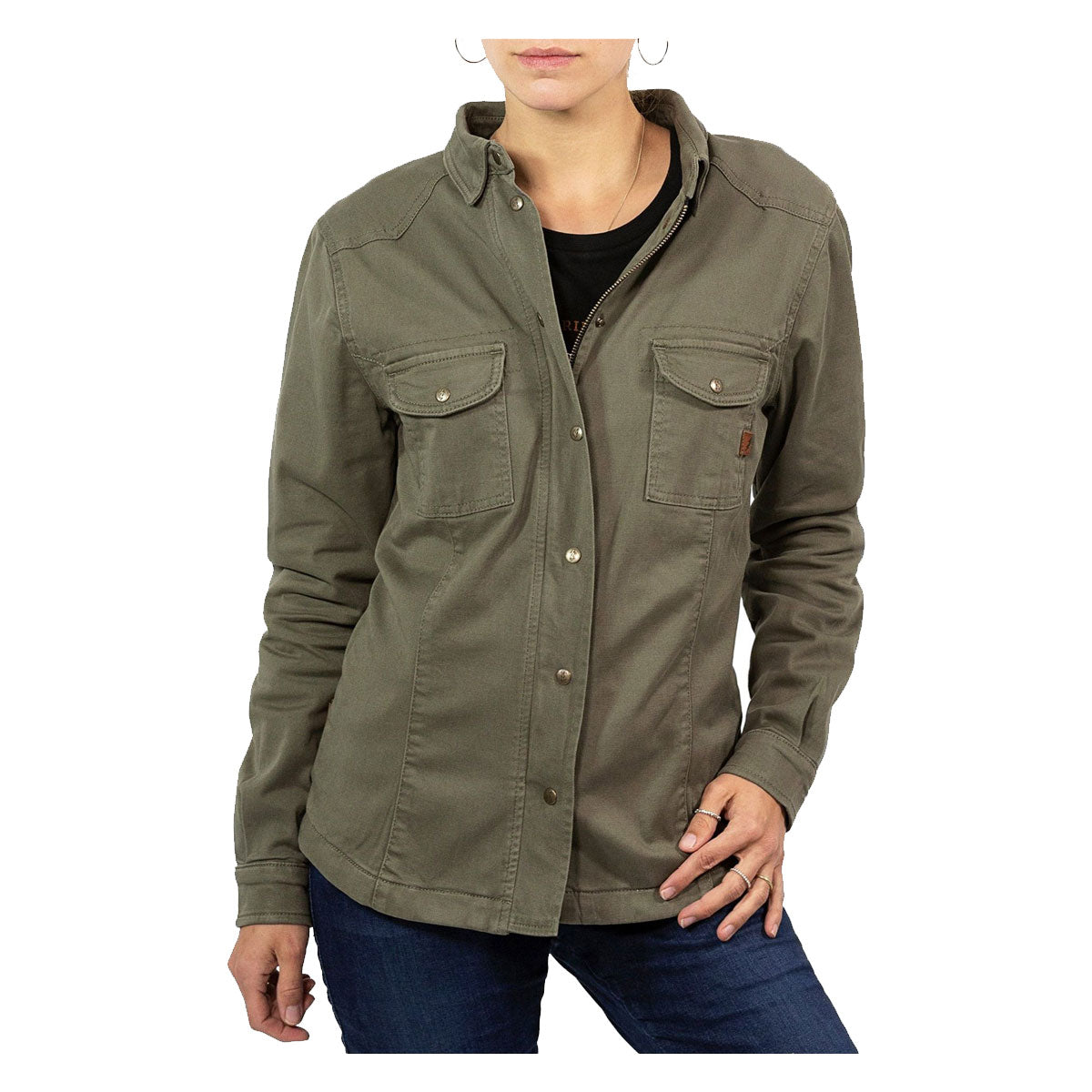John Doe Motoshirt Ladies Protective Overshirt With XTM Fiber Olive