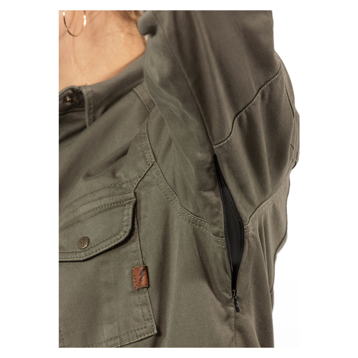 John Doe Motoshirt Ladies Protective Overshirt With XTM Fiber Olive
