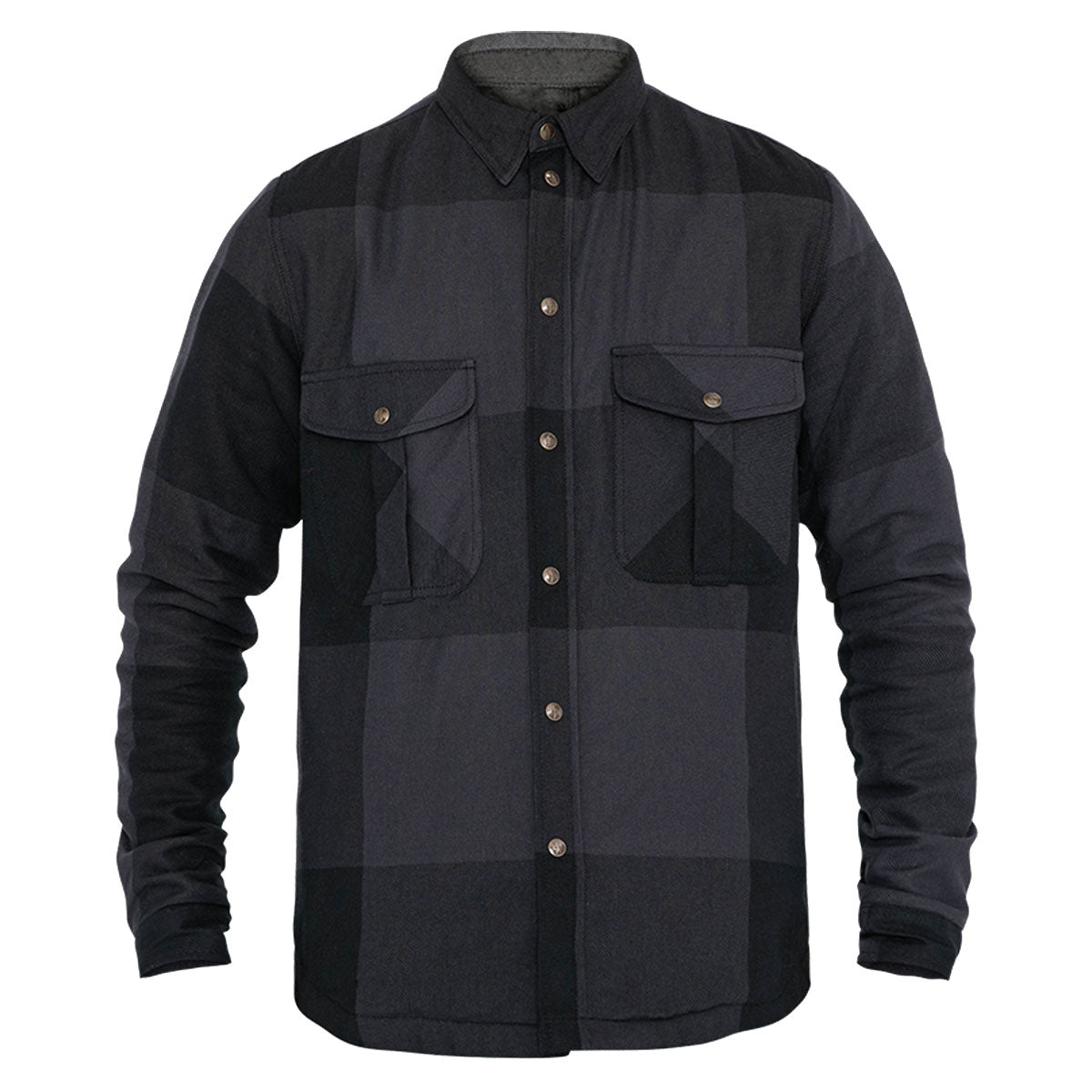 John Doe Motoshirt Protective Overshirt With XTM Fiber Big Block Black / Grey
