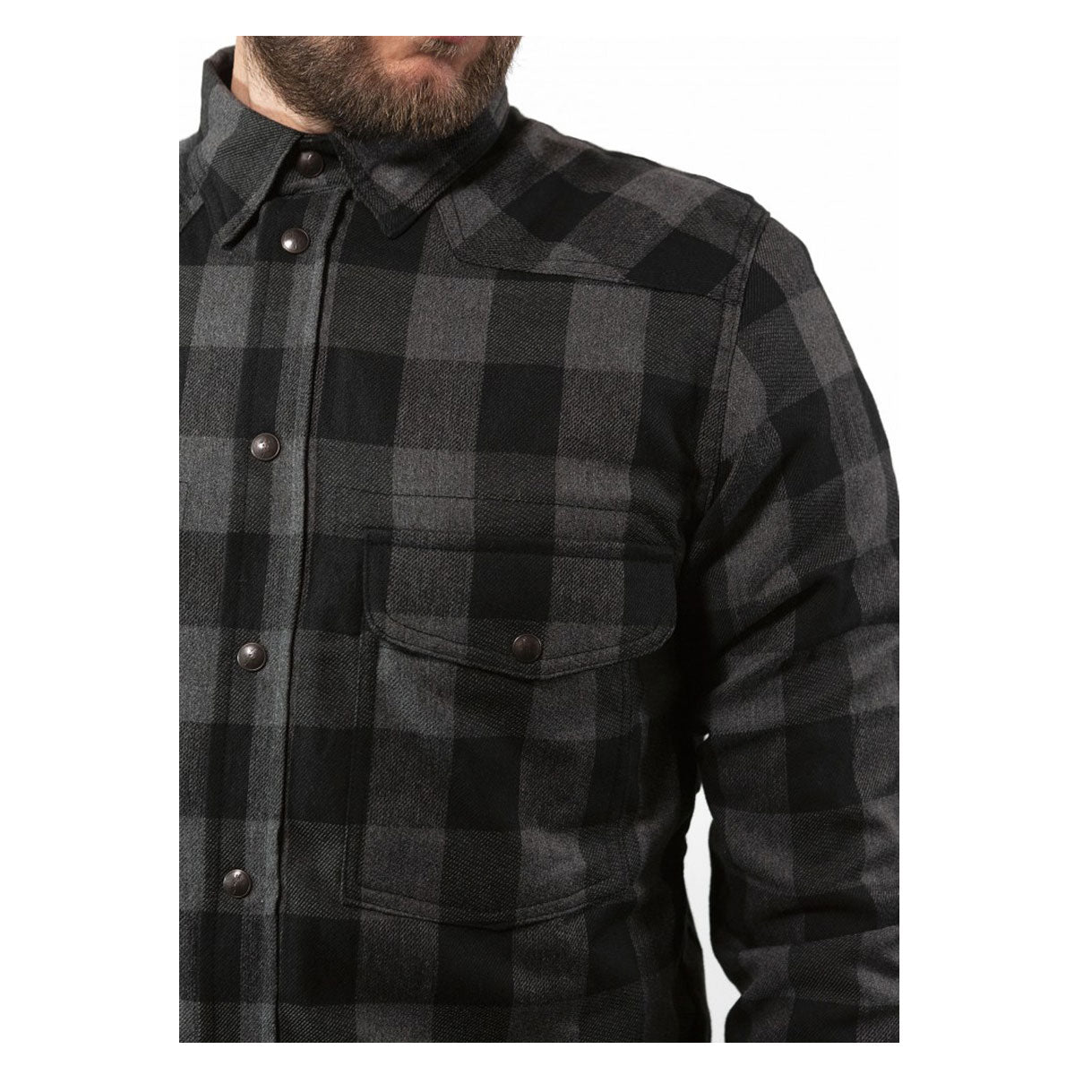 John Doe Motoshirt Protective Overshirt With XTM Fiber Grey / Black