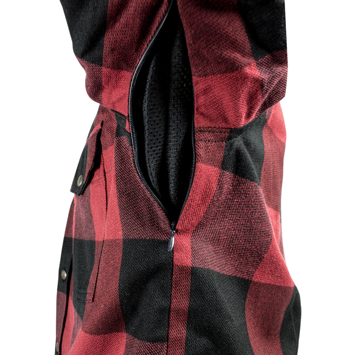 John Doe Motoshirt Protective Overshirt With XTM Fiber Red / Black