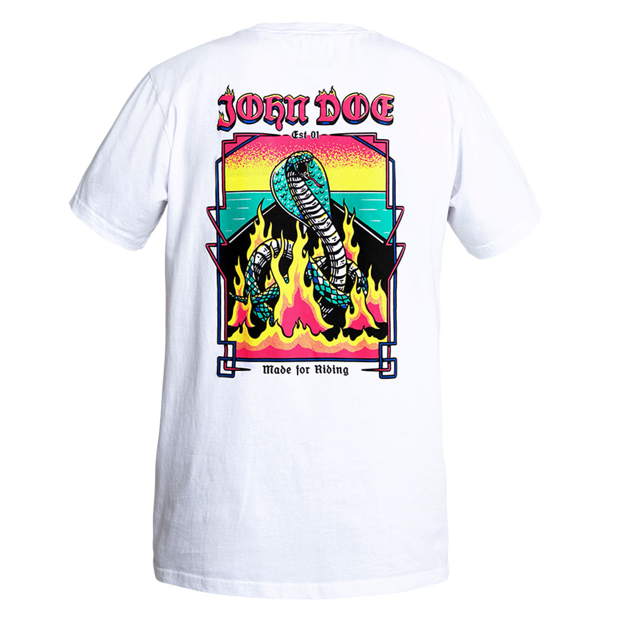 John Doe Snake On Fire T-Shirt White