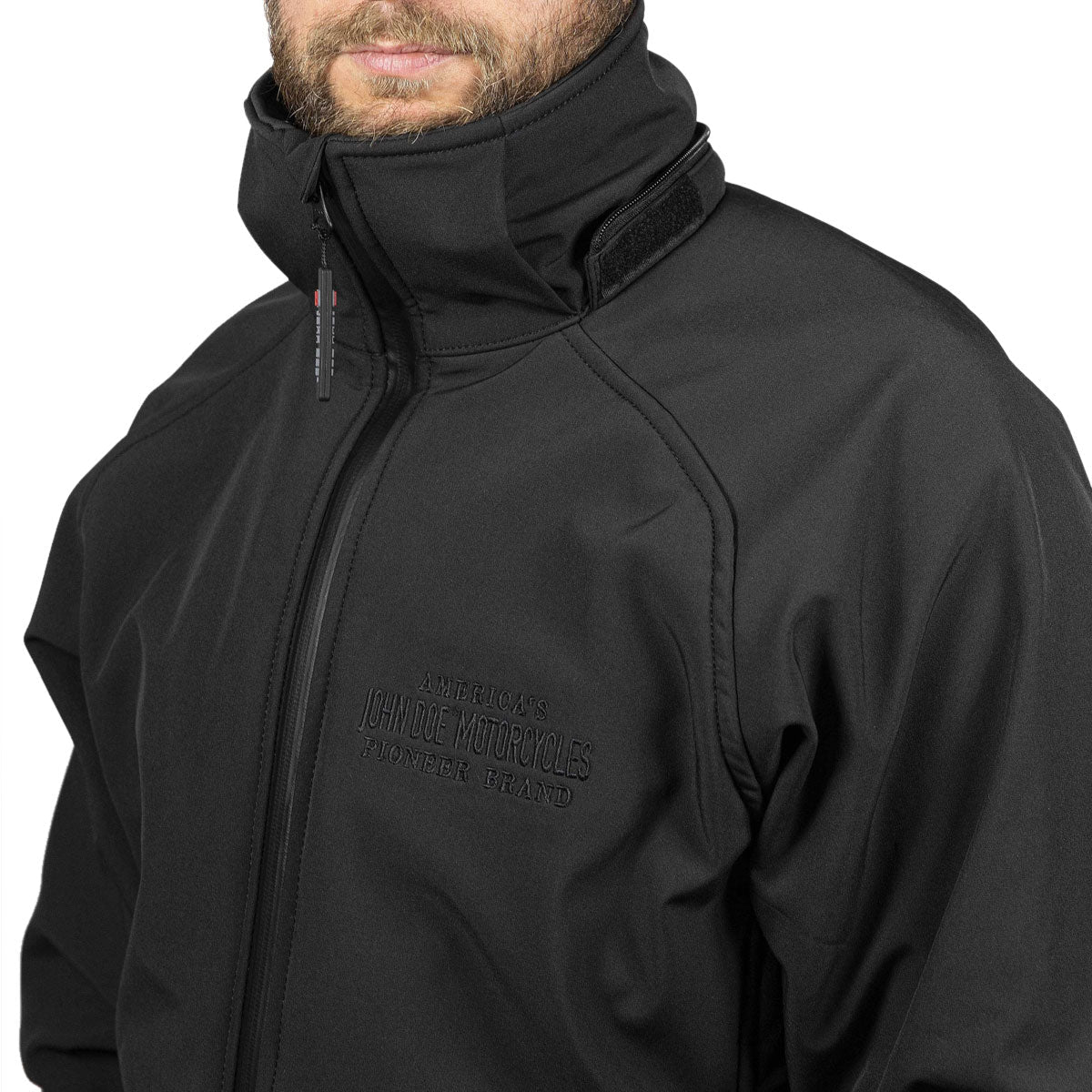 John Doe Softshell 2 In 1 Hooded Textile Jacket With XTM Fiber Black