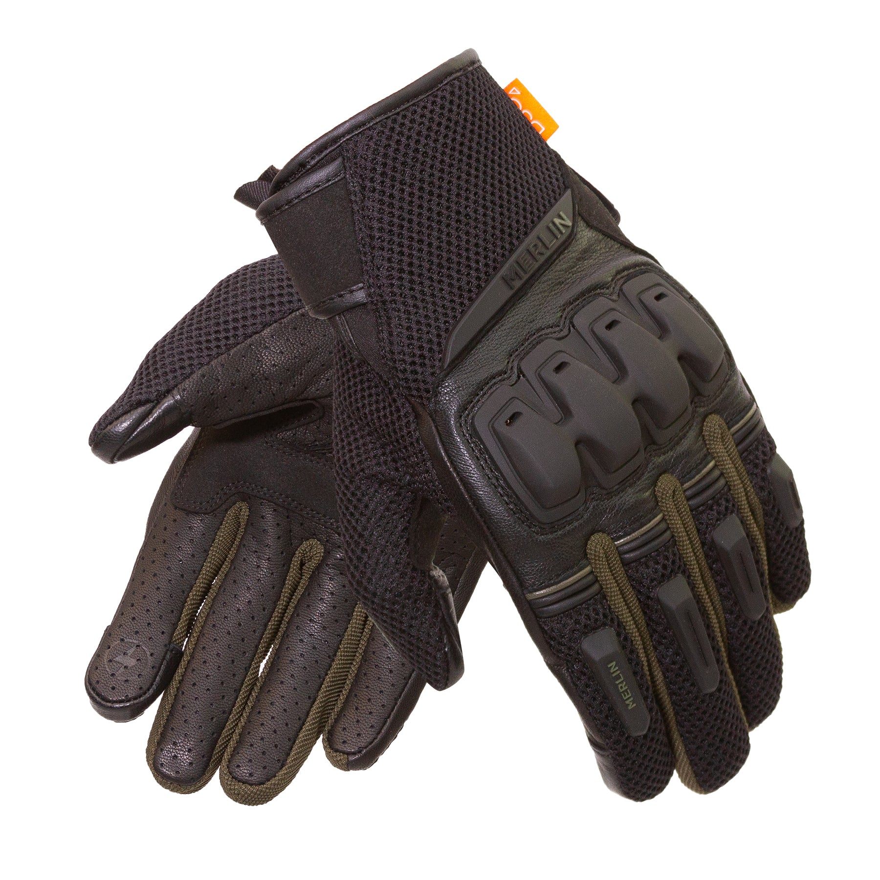 Merlin Jura Air D3O Gloves Black / Dark Green FREE UK Delivery, FREE 365 Day Returns | Moto Central