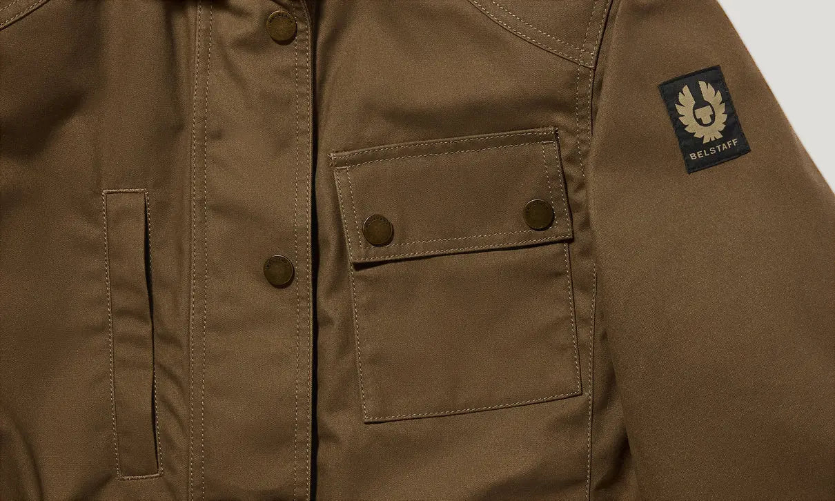 Belstaff Kates Cottage Ladies Textile Jacket Sand FREE UK Delivery, FREE 365 Day Returns | Moto Central