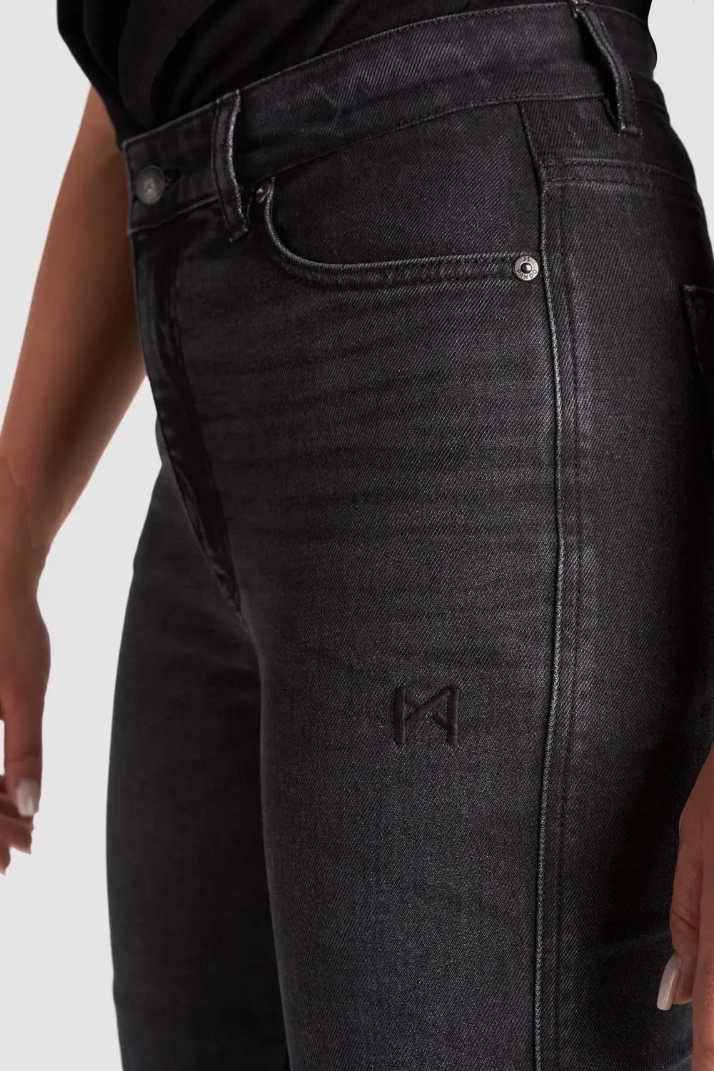 Pando Moto Kaya Slim Fit Ladies Jeans Grey FREE UK Delivery, FREE 365 Day Returns | Moto Central