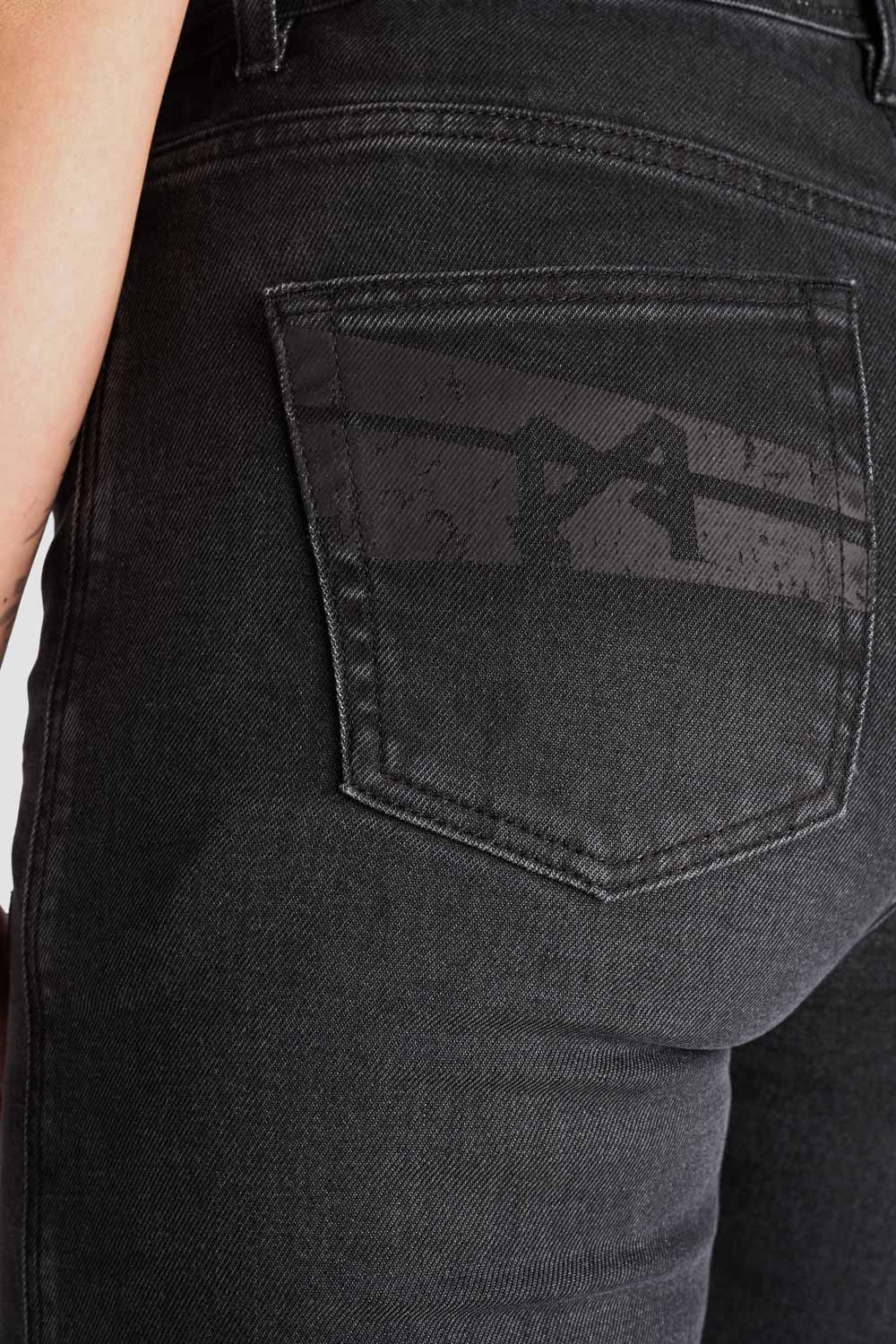 Pando Moto Kaya Slim Fit Ladies Jeans Grey FREE UK Delivery, FREE 365 Day Returns | Moto Central