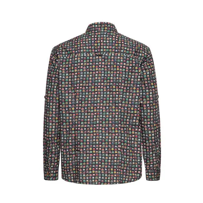 King Kerosin AOP Shirt Off Black - FREE UK Shipping, FREE 365 Day Returns | Moto Central