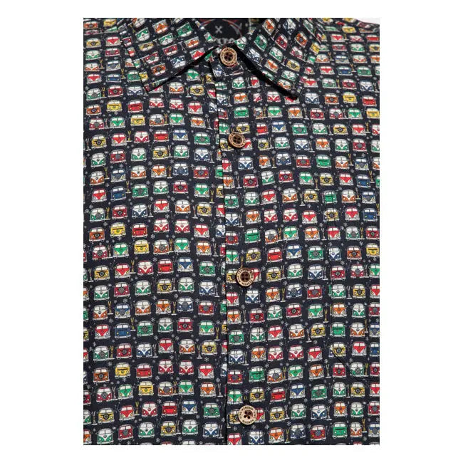 King Kerosin AOP Shirt Off Black - FREE UK Shipping, FREE 365 Day Returns | Moto Central