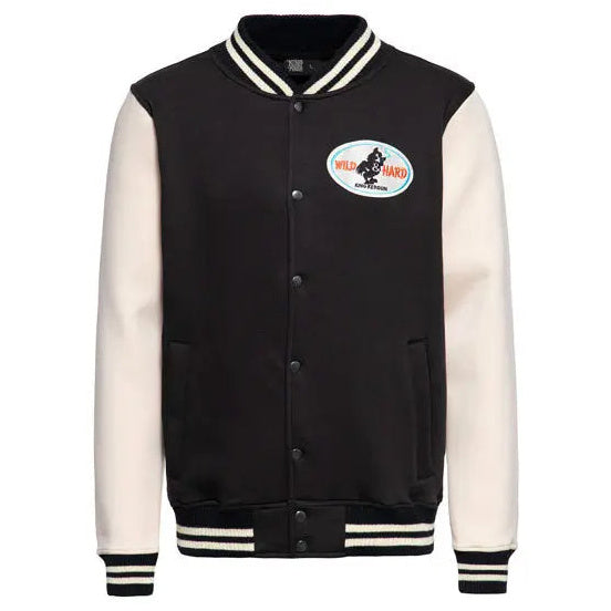 King Kerosin Super Cock Textile Jacket Black — front view