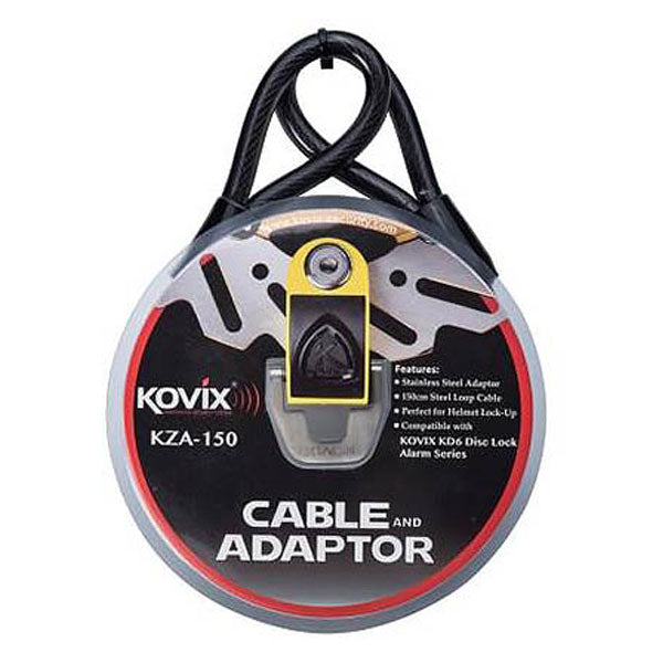 Kovix KSA Security Cable With Adaptor 1500mm KAL10 & 14