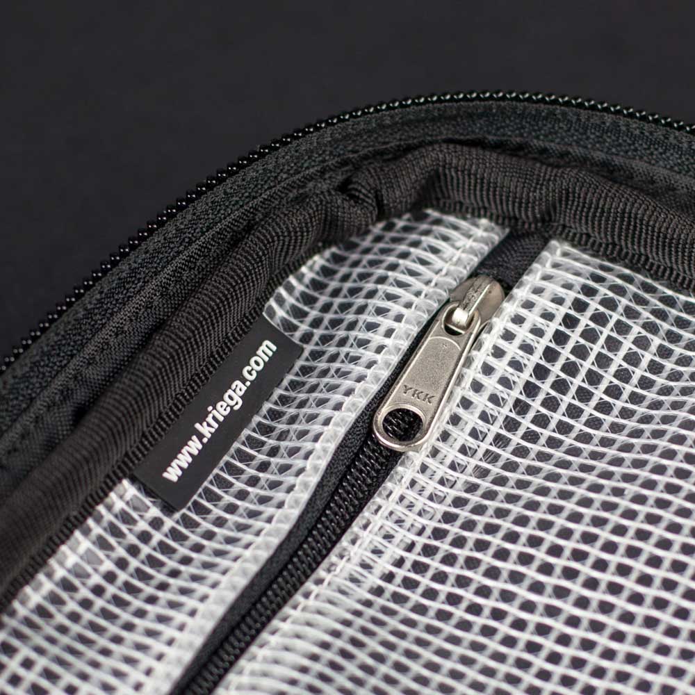 Kriega Kube Organizer Black - 1 Litre - internal mesh pocket detail