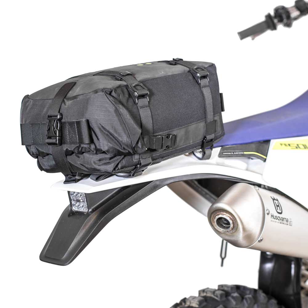 Kriega OS 12 Adventure Pack Black - 12 Liters - fitted as a motorcycle tail pack