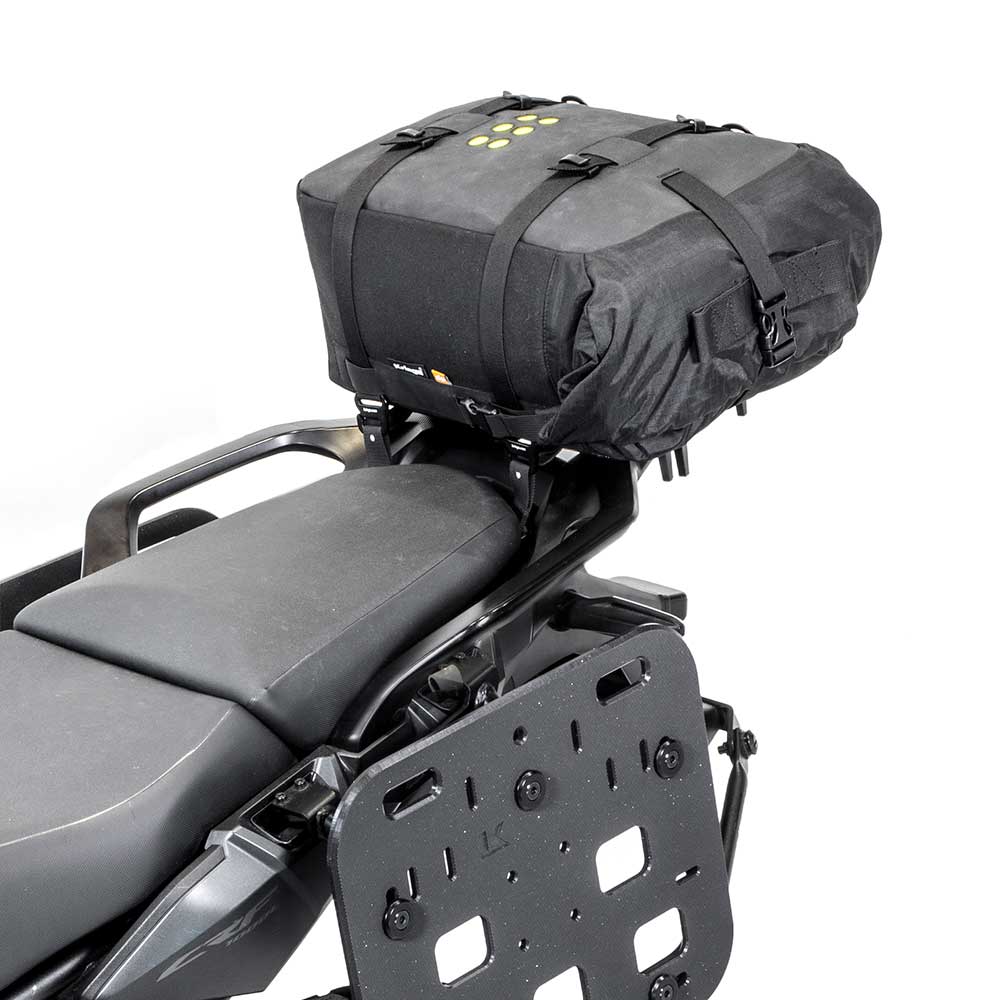 Kriega OS 18 Adventure Pack Black - 18 Liters - fitted as a motorcycle tail pack