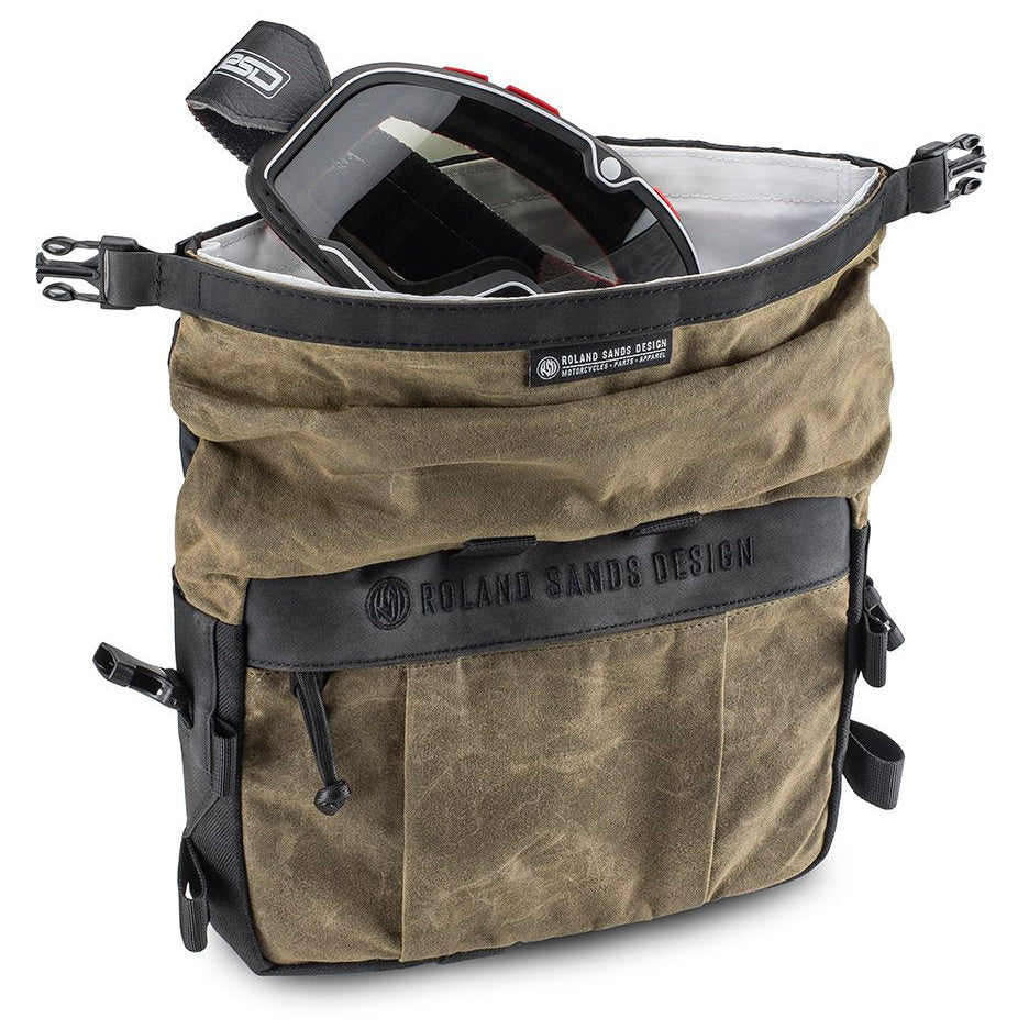 Kriega RSD Roam Handlebar Bag Black / Ranger - 3 Liters - open main compartment