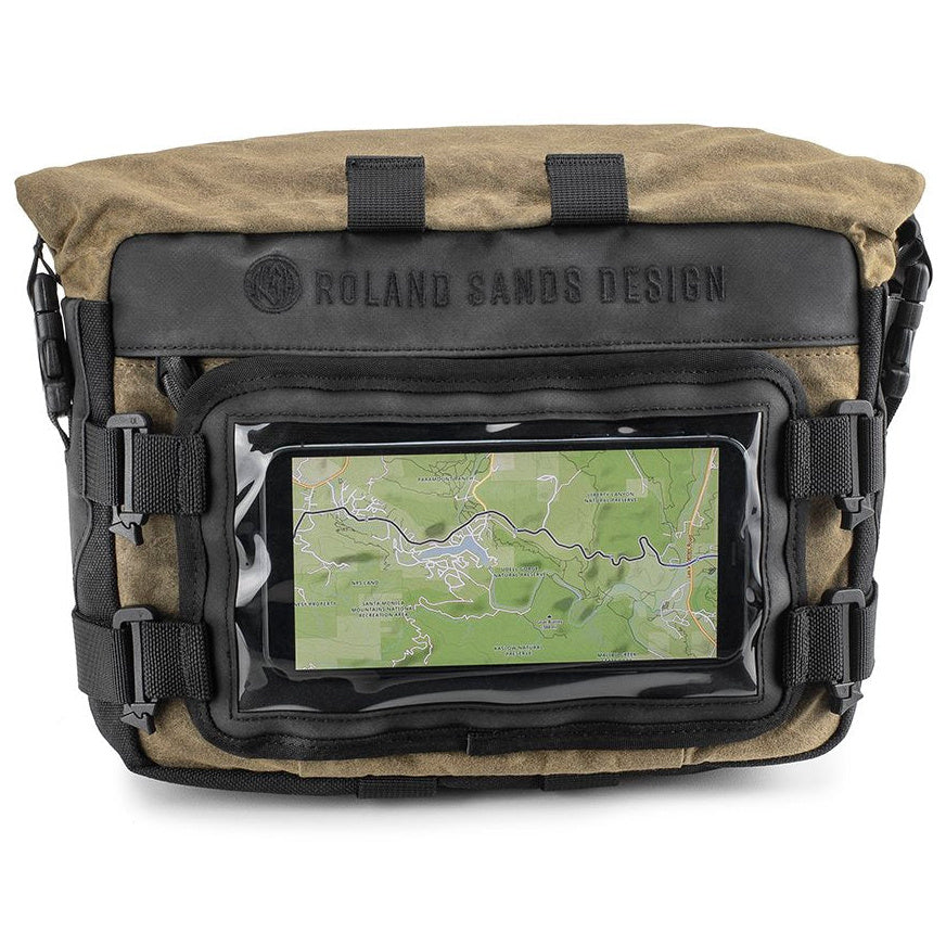 Kriega RSD Roam Handlebar Bag Black / Ranger - 3 Liters - navigation map pocket