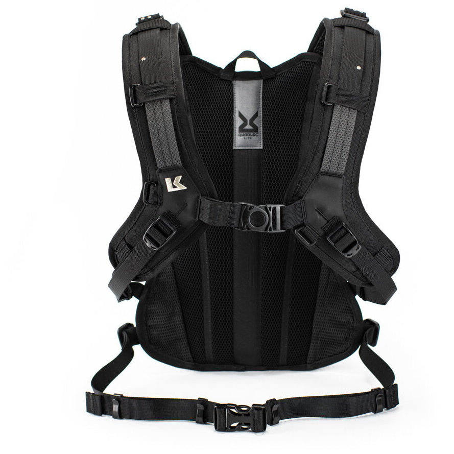 Kriega Trail 9 Adventure Backpack Multicam Black - 9 Liters – rear harness view