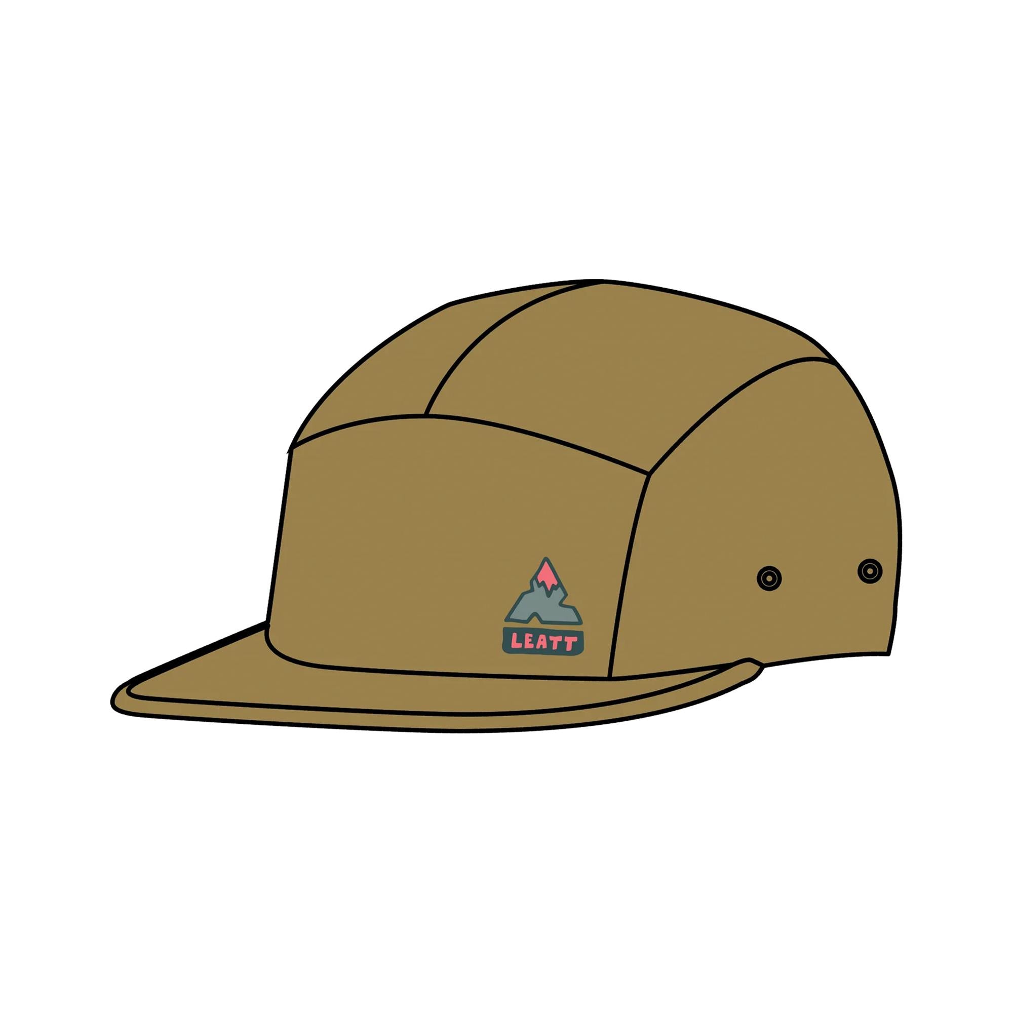 Leatt 5-Panel Cycling Cap Brass Brown - FREE UK Shipping, FREE 365 Day Returns | Moto Central
