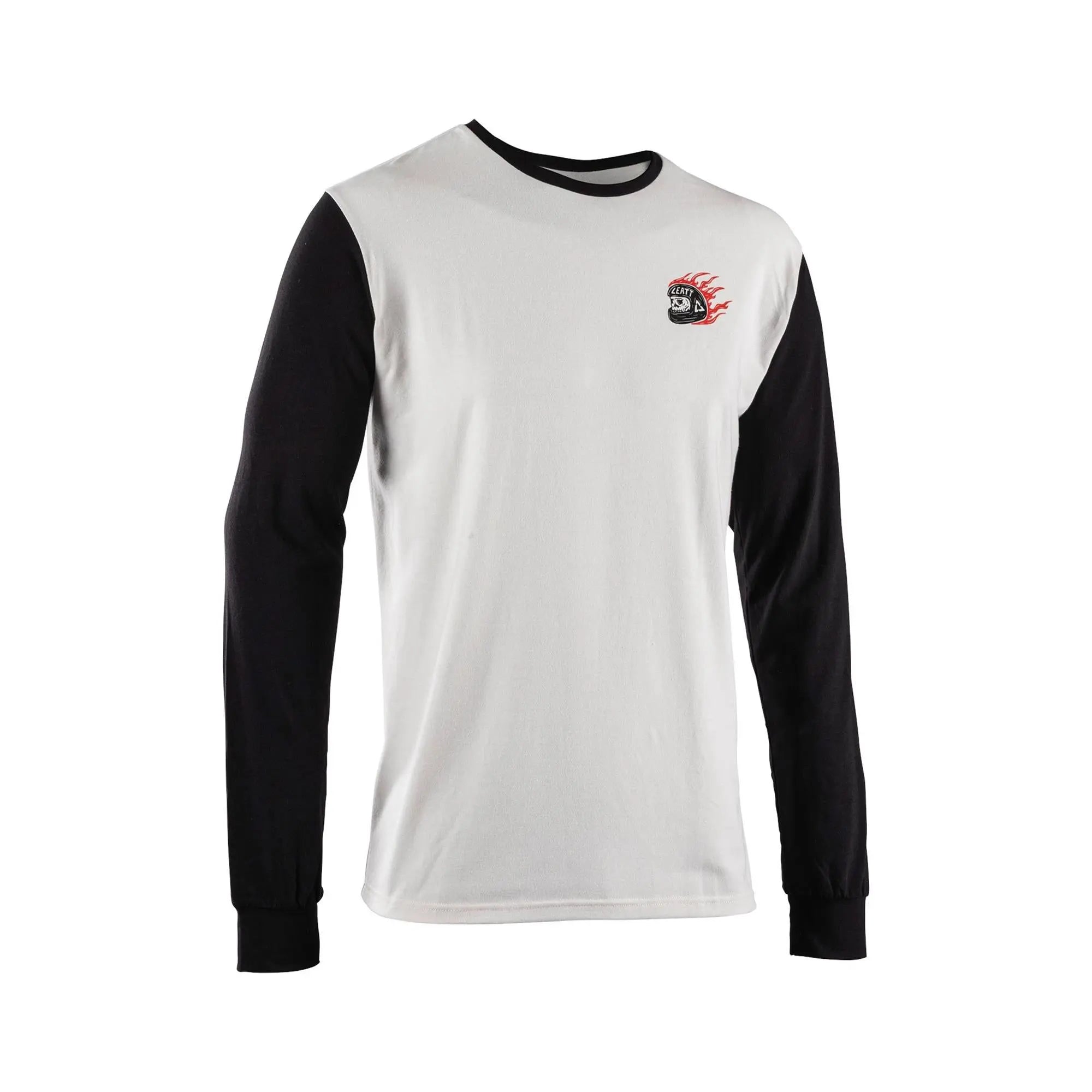 Leatt Core Long Sleeve T-Shirt Cream White - FREE UK Shipping, FREE 365 Day Returns | Moto Central