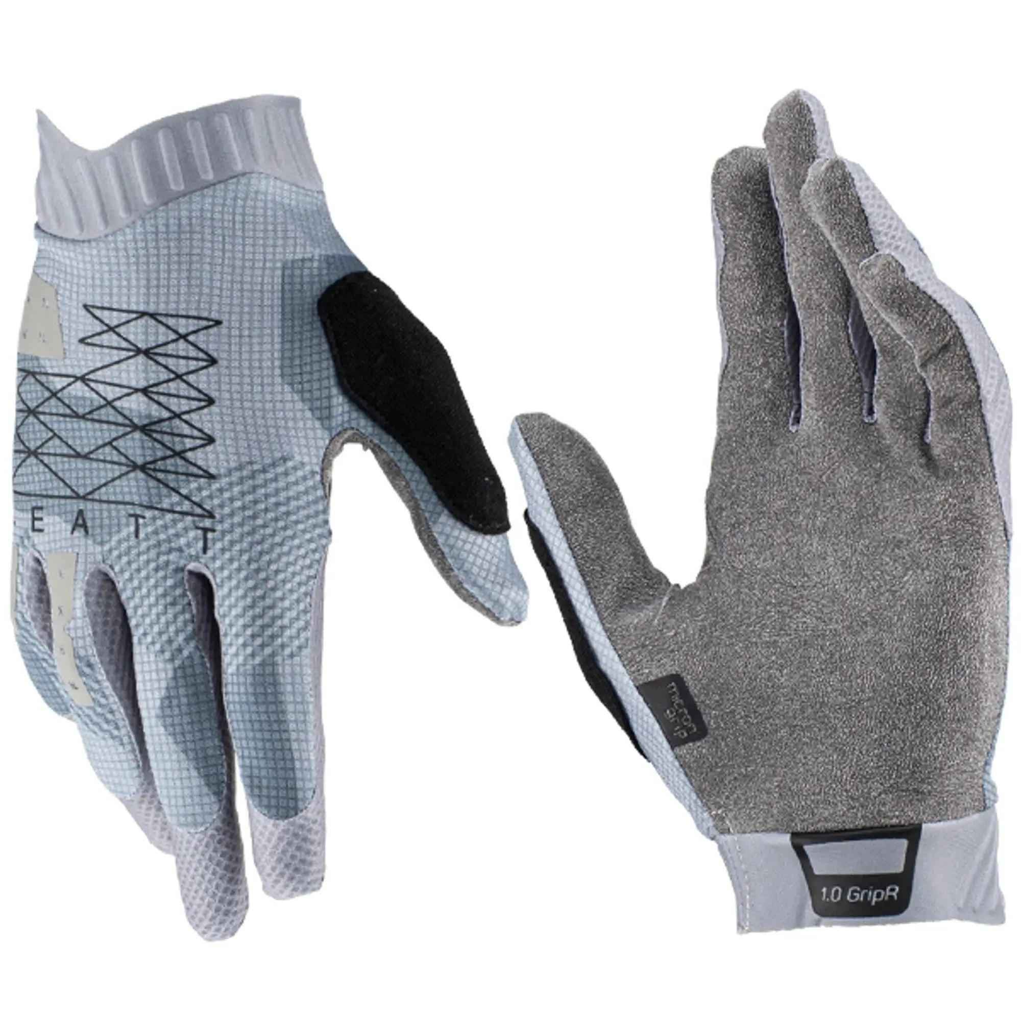 Leatt Grip R 1.0 MTB Gloves Titanium - FREE UK Shipping, FREE 365 Day Returns | Moto Central